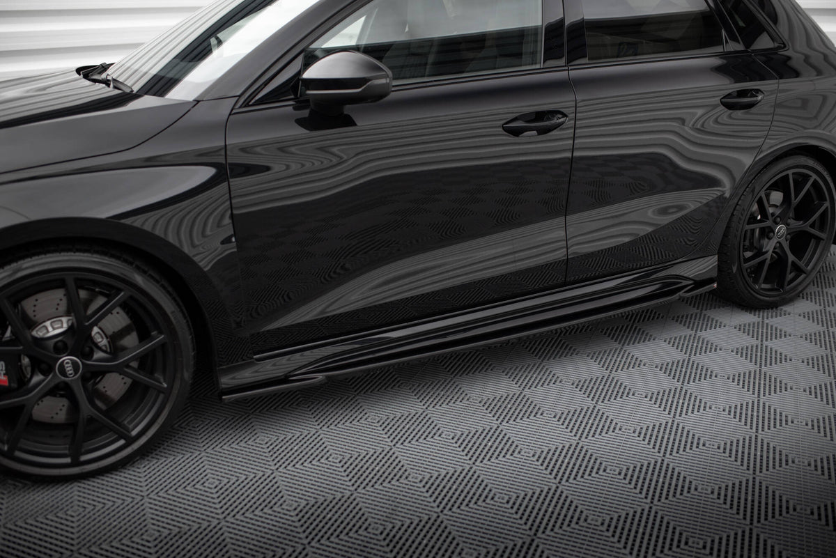 Street+ Seitenschweller Leisten passend für Audi RS3 Sportback 8Y schwarz Hochglanz – Ansicht 4