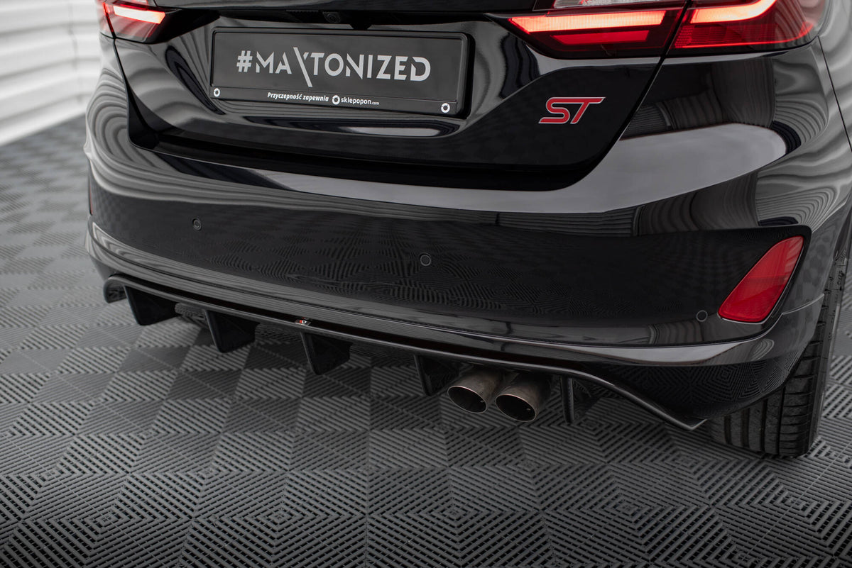 Diffusor Heck Ansatz passend für Ford Fiesta ST Mk8  schwarz Hochglanz – Ansicht 1