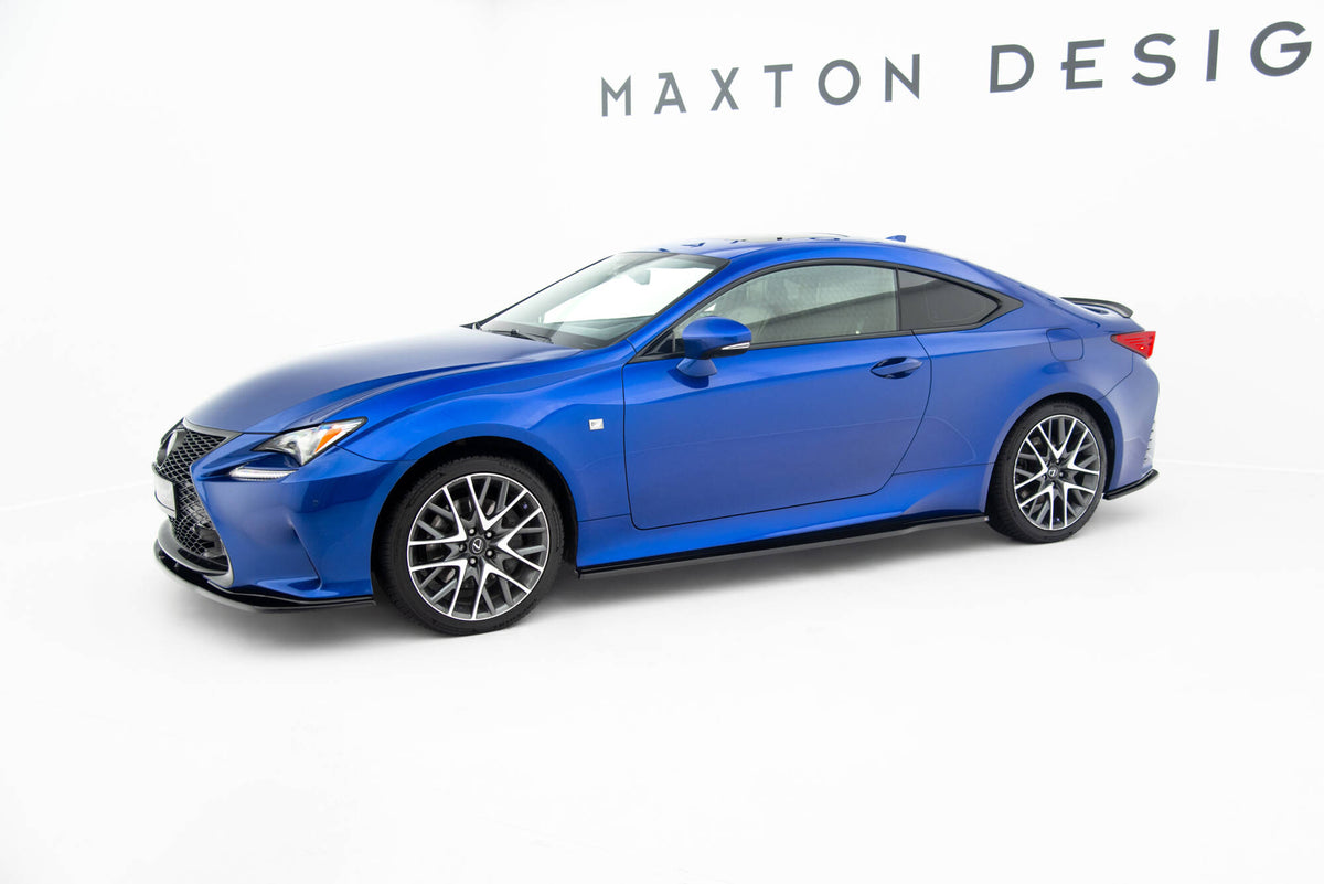 Street+ Seitenschweller Leisten passend für Lexus RC Mk1 schwarz Hochglanz – Ansicht 1