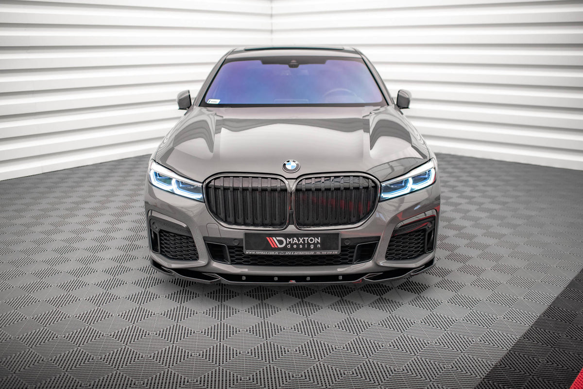 Street+ Spoilerlippe Front Ansatz V.2 passend für BMW 7 M-Paket G11 / G12 Facelift schwarz Hochglanz – Ansicht 1