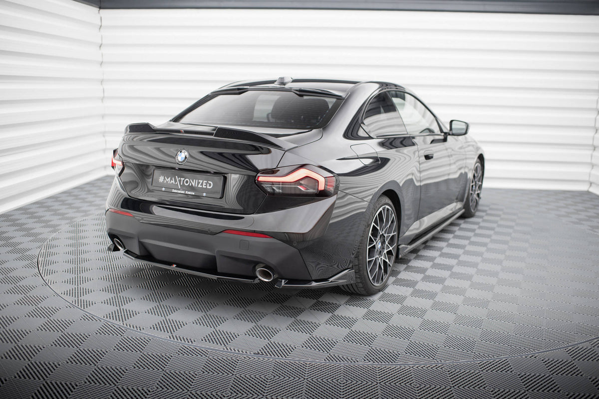 Heck Ansatz Flaps Diffusor V.2 passend für BMW 2 Coupe G42 schwarz Hochglanz – Ansicht 3