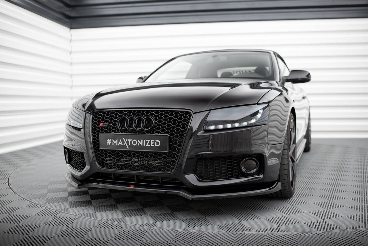 Street+ Spoilerlippe Front Ansatz V.3 passend für Audi S5 / A5 S-Line 8T schwarz Hochglanz – Ansicht 4