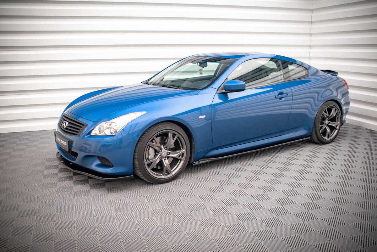 Street+ Seitenschweller Leisten passend für Infiniti G37 Coupe schwarz Hochglanz – Ansicht 4