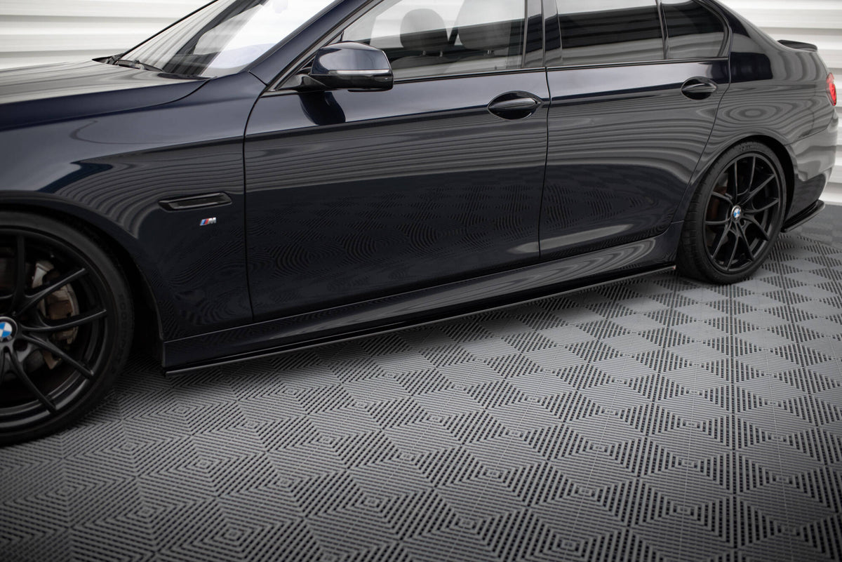 Street+ Seitenschweller Leisten passend für BMW 5er F10/ F11 M-POWER/ M Paket schwarz Hochglanz – Ansicht 1