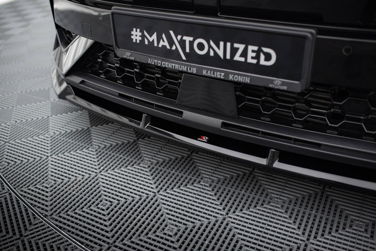 Street+ Spoilerlippe Front Ansatz passend für Hyundai Kona N-Line Mk2 schwarz Hochglanz – Ansicht 4