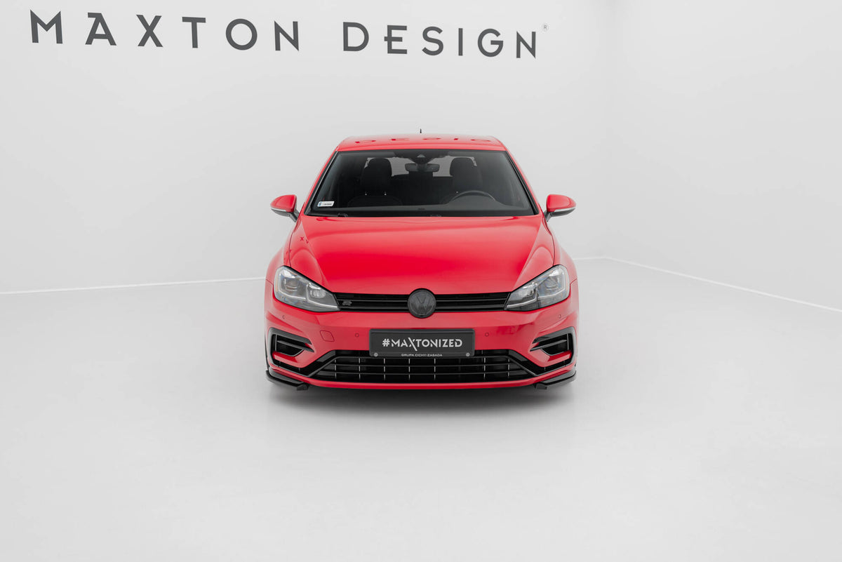 Street+ Spoilerlippe Front Ansatz passend für VW Golf R / R-Line Mk7 Facelift schwarz Hochglanz – Ansicht 4