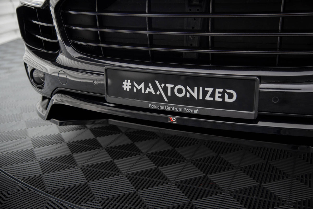 Street+ Spoilerlippe Front Ansatz passend für Porsche Cayenne Mk2 Facelift schwarz Hochglanz – Ansicht 4
