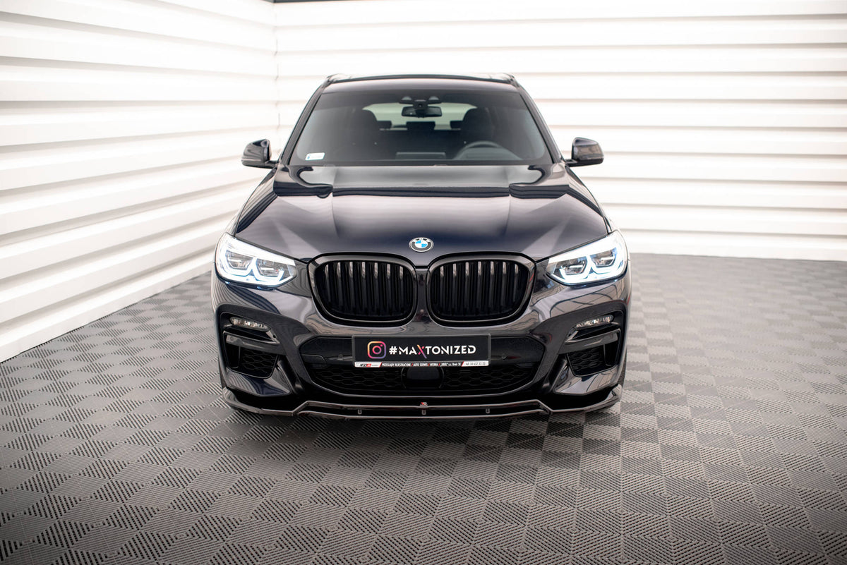 Street+ Spoilerlippe Front Ansatz V.1 passend für BMW X3 M40d / M40i / M-Paket G01  schwarz Hochglanz – Ansicht 1