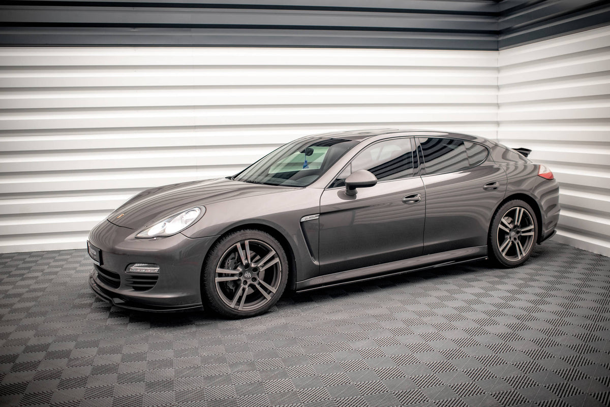 Street+ Seitenschweller Leisten passend für V.1 passend für Porsche Panamera / Panamera Diesel / Panamera Turbo 970 schwarz Hochglanz – Ansicht 4