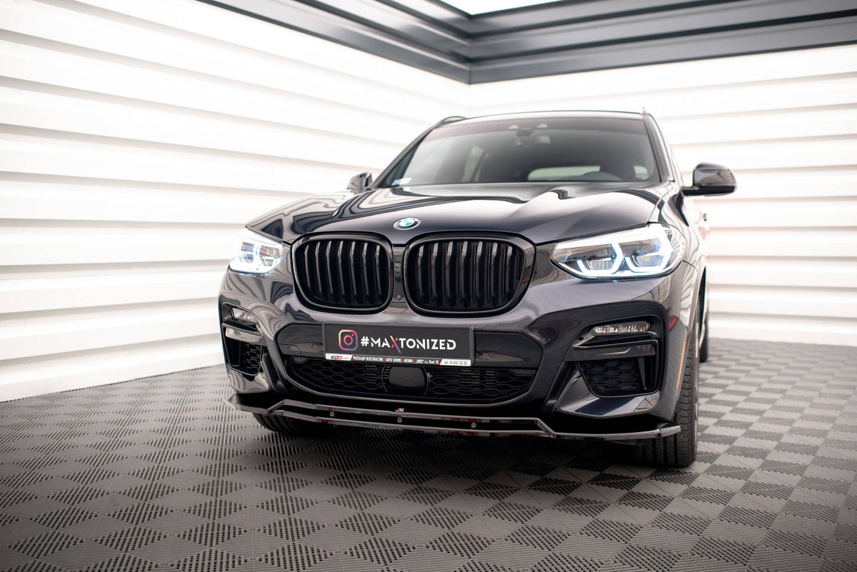 Street+ Spoilerlippe Front Ansatz V.1 passend für BMW X3 M40d / M40i / M-Paket G01  schwarz Hochglanz – Ansicht 4