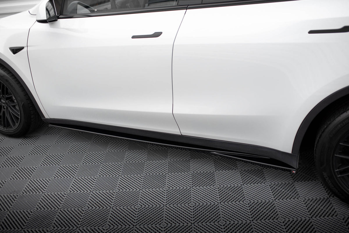 Street+ Seitenschweller Leisten passend für V.1 passend für Tesla Model Y schwarz Hochglanz – Ansicht 5