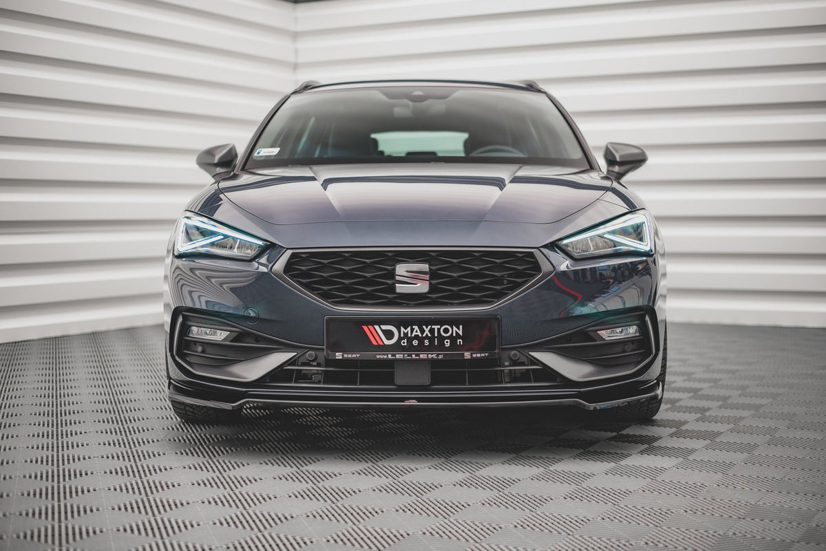 Street+ Spoilerlippe Front Ansatz V.3 passend für Seat Leon FR Mk4 schwarz Hochglanz – Ansicht 1