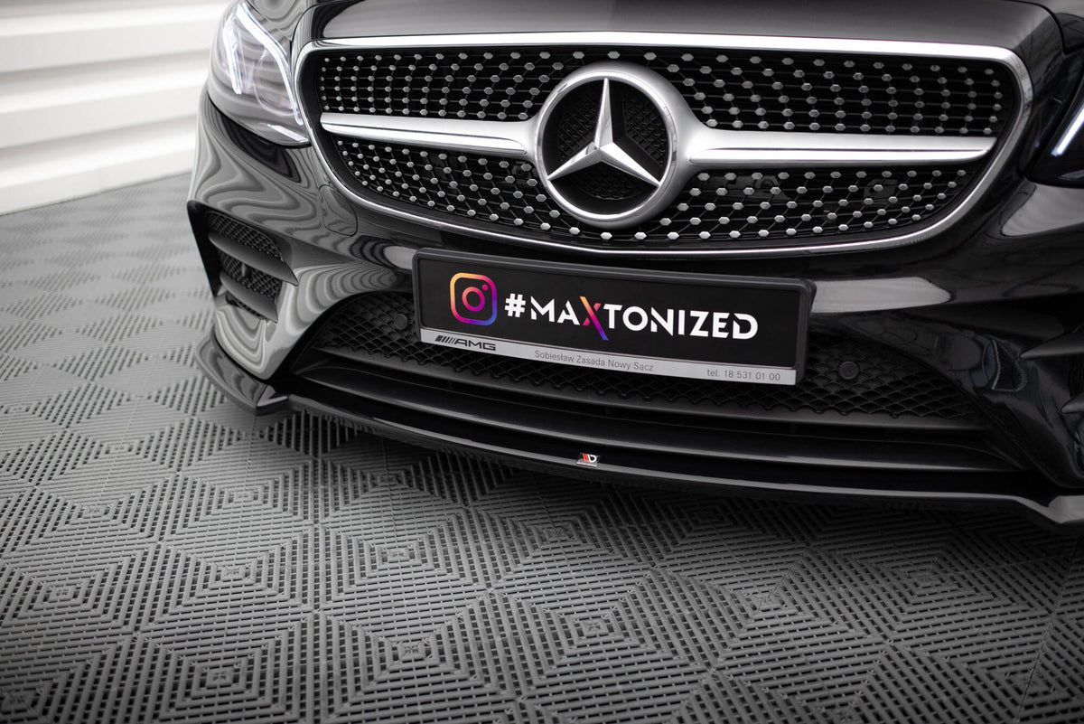Street+ Spoilerlippe Front Ansatz V.2 passend für Mercedes-Benz E-Klasse W213 Coupe (C238) / Cabriolet (A238) AMG-Line / 53 AMG schwarz Hochglanz – Ansicht 3