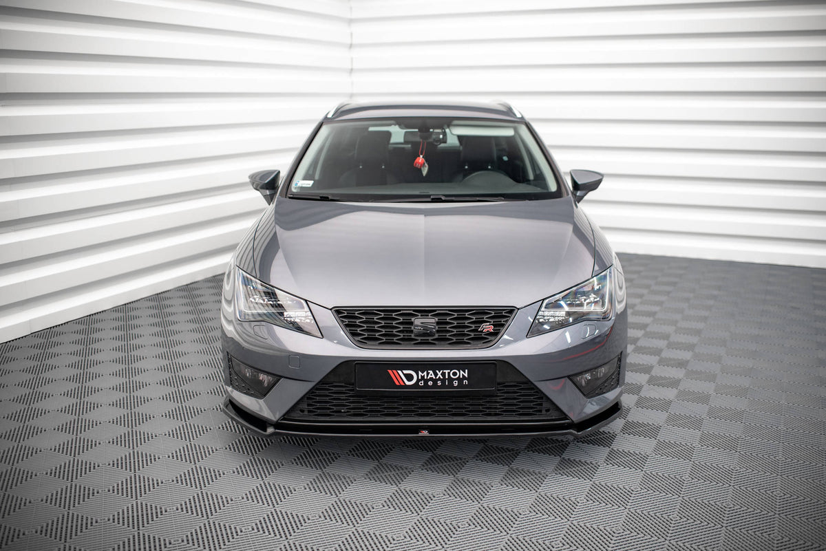 Street+ Spoilerlippe Front Ansatz V.2 passend für Seat Leon FR / Cupra Mk3 schwarz Hochglanz – Ansicht 1