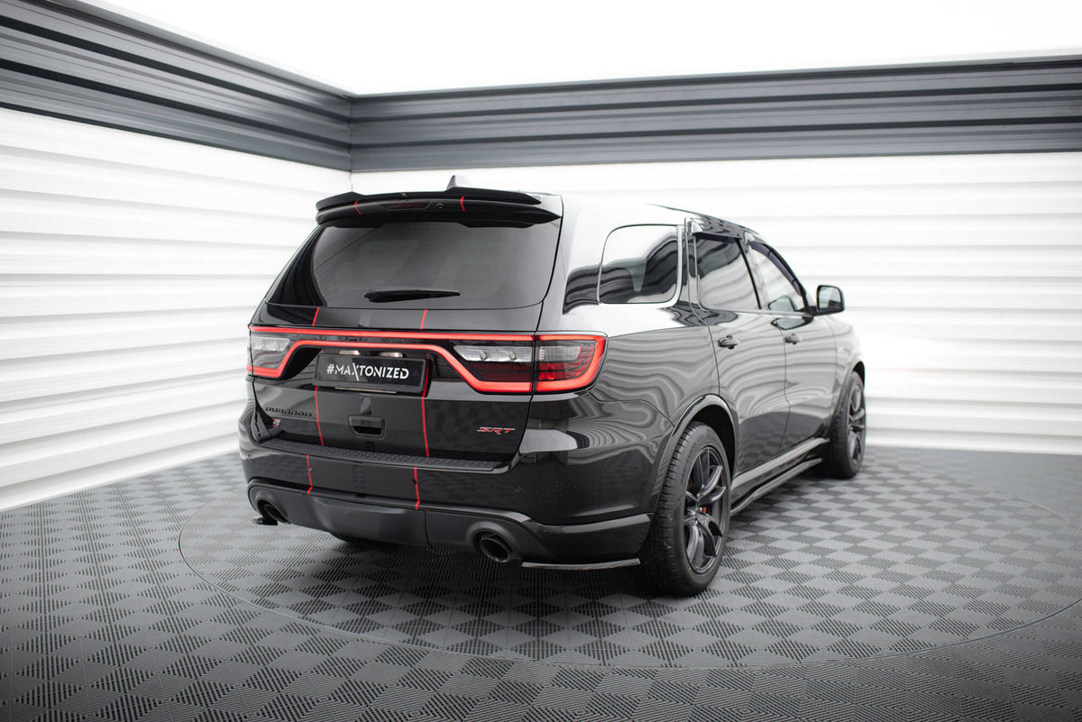 Heck Ansatz Flaps Diffusor passend für Dodge Durango SRT Mk3  schwarz Hochglanz – Ansicht 1