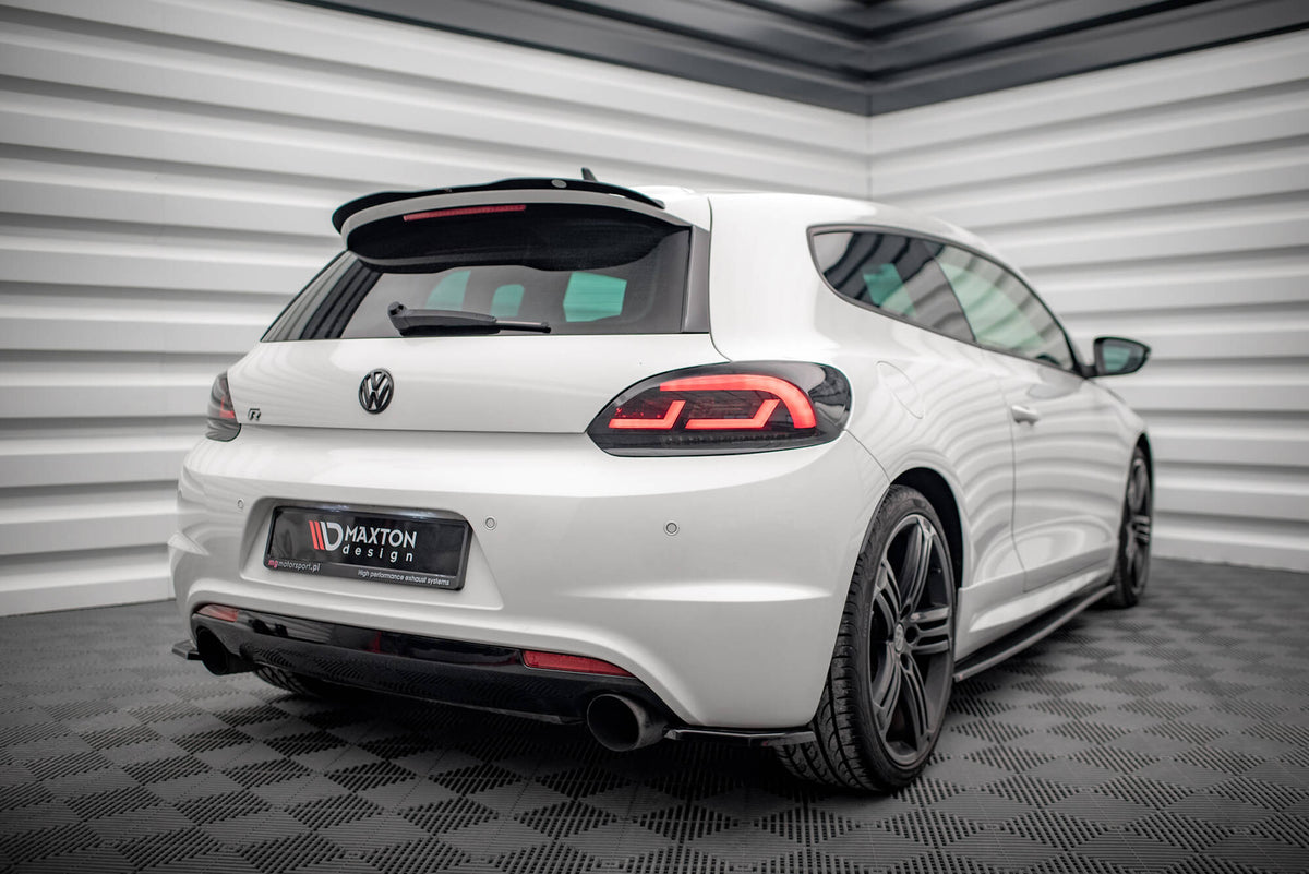 Heck Ansatz Flaps Diffusor passend für VW SCIROCCO R schwarz Hochglanz – Ansicht 1
