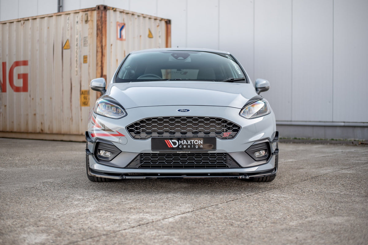 Scheinwerfer Blenden Böser Blick passend für Ford Fiesta Mk8 ST / ST-Line / Standard schwarz Hochglanz – Ansicht 5