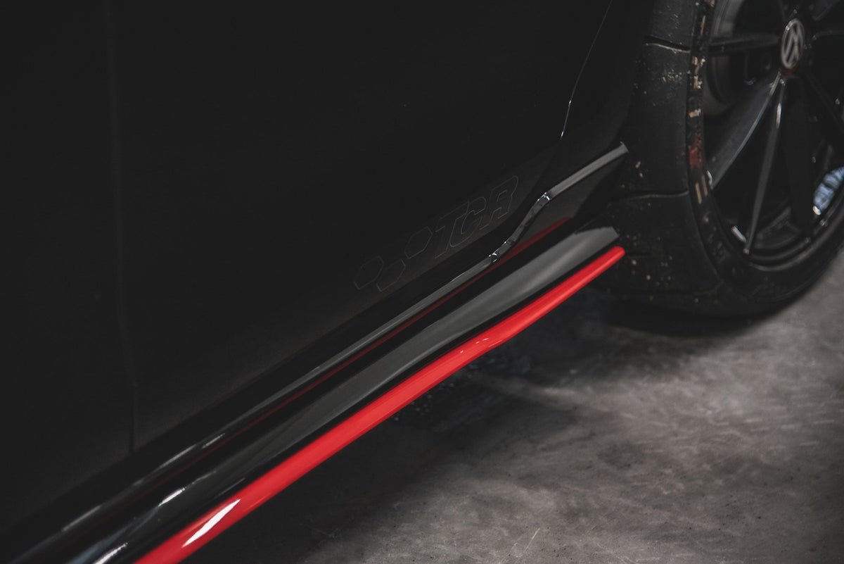 Street+ Seitenschweller Leisten passend für VW Golf GTI TCR  Mk7  schwarz Hochglanz – Ansicht 7