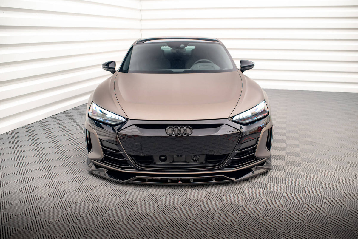 Street+ Spoilerlippe Front Ansatz V.2 passend für Audi e-Tron GT / RS GT Mk1 schwarz Hochglanz – Ansicht 1