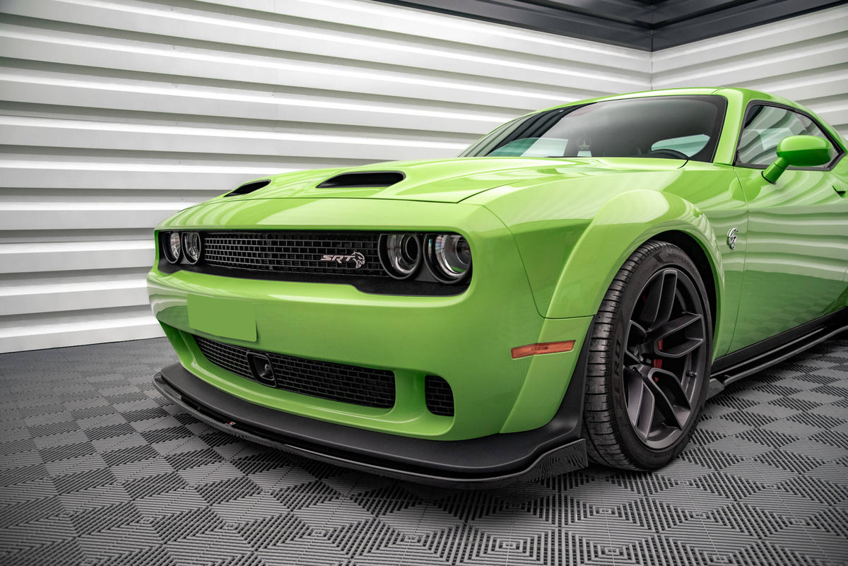 Street+ Spoilerlippe Front Ansatz passend für Dodge Challenger SRT Hellcat Widebody Mk3 schwarz Hochglanz – Ansicht 4