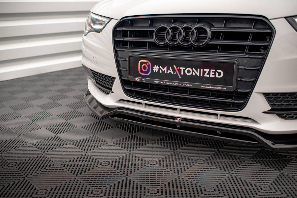 Street+ Spoilerlippe Front Ansatz V.2 passend für Audi A5 Coupe / Sportback 8T Facelift schwarz Hochglanz – Ansicht 3