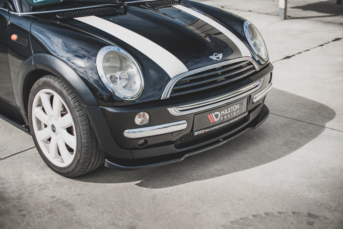 Street+ Spoilerlippe Front Ansatz passend für Mini Cooper / One R50  schwarz Hochglanz – Ansicht 3