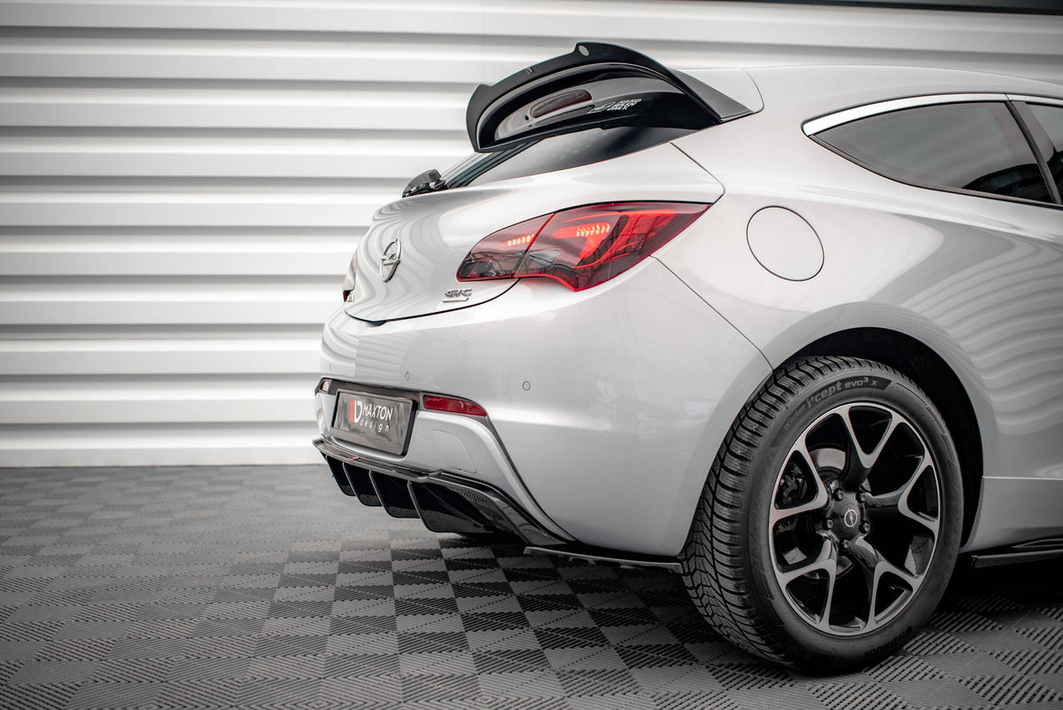 Diffusor Heck Ansatz passend für Opel Astra GTC OPC-Line J (Einzelauspuff li.) schwarz Hochglanz – Ansicht 1