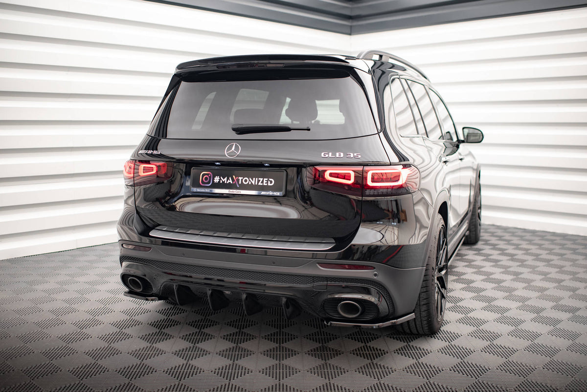 Diffusor Heck Ansatz passend für Mercedes-AMG GLB 35 / AMG-Line X247 schwarz Hochglanz – Ansicht 1