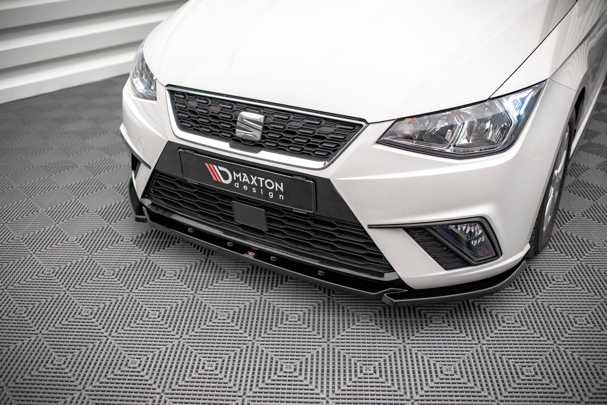 Street+ Spoilerlippe Front Ansatz V.2 passend für Seat Ibiza FR/ Standard Mk5 schwarz Hochglanz – Ansicht 1
