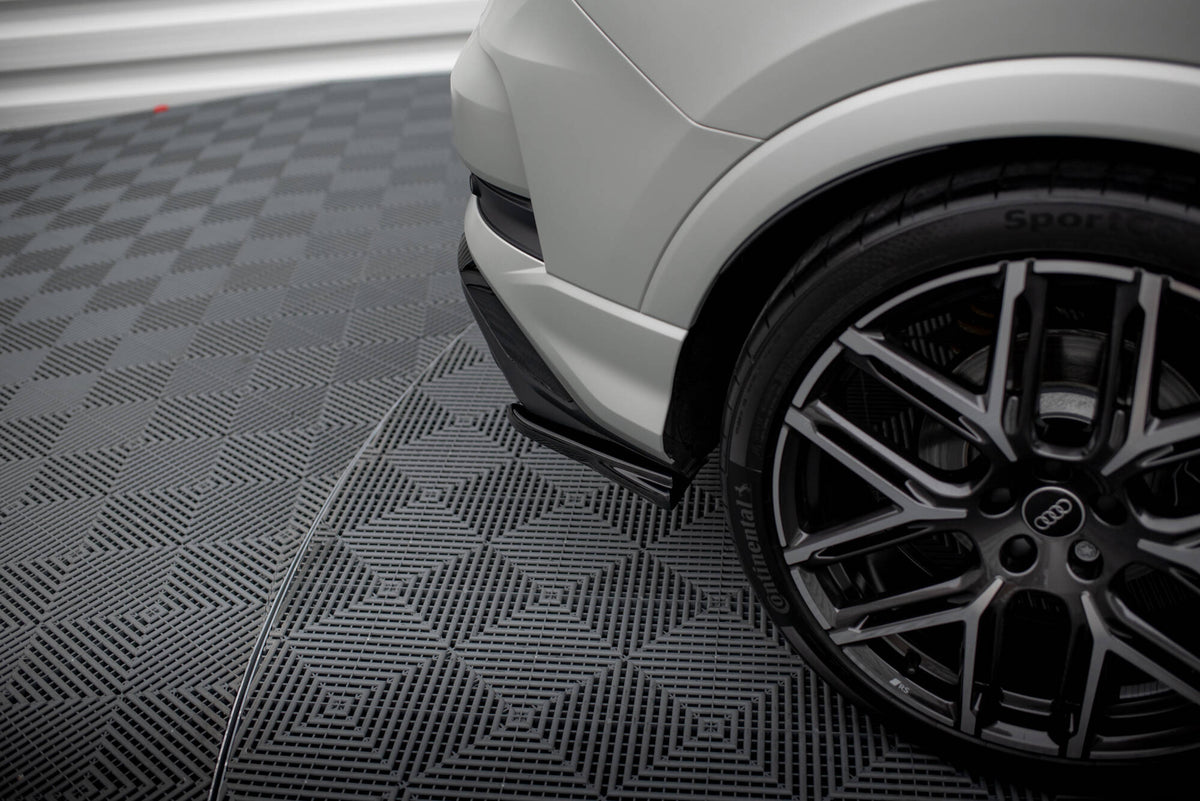 Heck Ansatz Flaps Diffusor passend für Audi RSQ3 SUV F3 schwarz Hochglanz – Ansicht 3