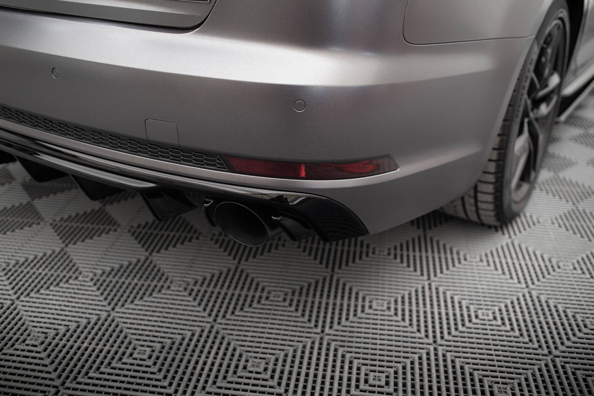Diffusor Heck Ansatz V.1 passend für Audi A4 S-line B9  (Einzelauspuff li. re.) – Ansicht 1