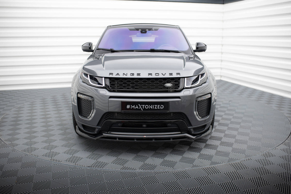 Street+ Spoilerlippe Front Ansatz passend für Land Rover Range Rover Evoque HSE Dynamic Mk1 Facelift schwarz Hochglanz – Ansicht 1