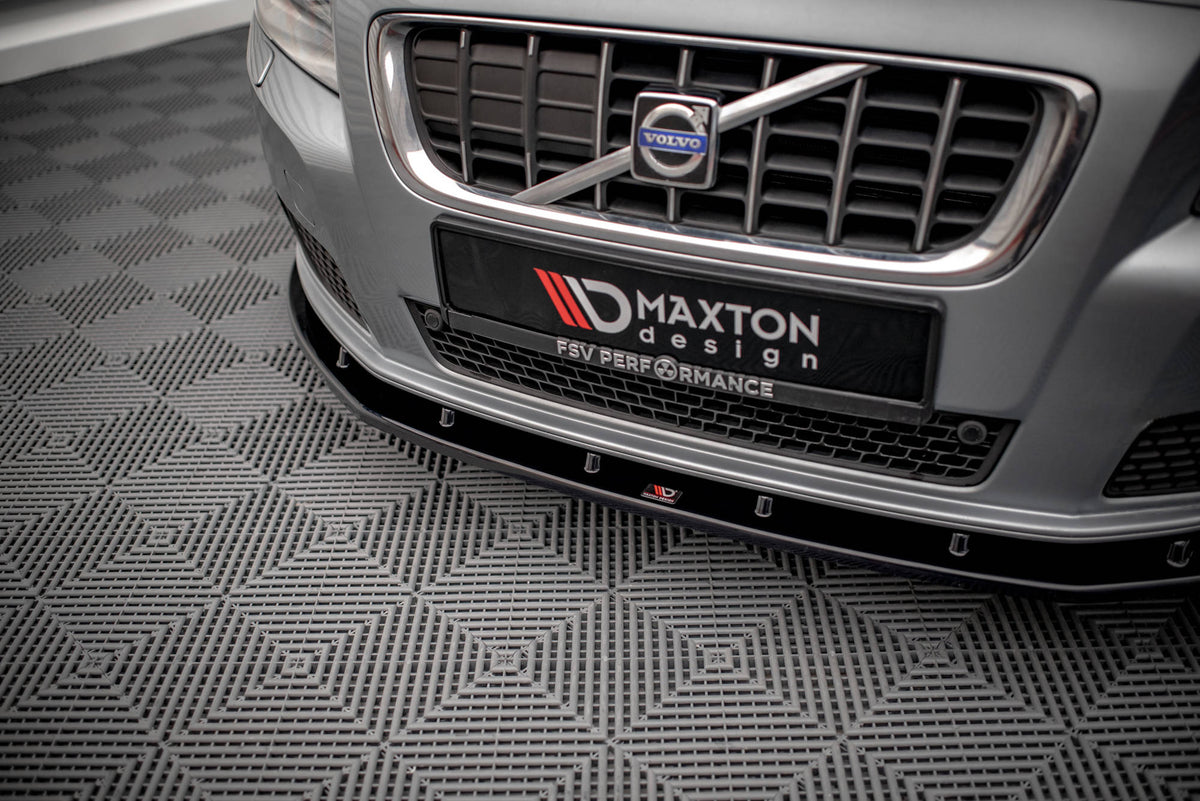 Street+ Spoilerlippe Front Ansatz V.1 passend für Volvo V70 Mk3 schwarz Hochglanz – Ansicht 4