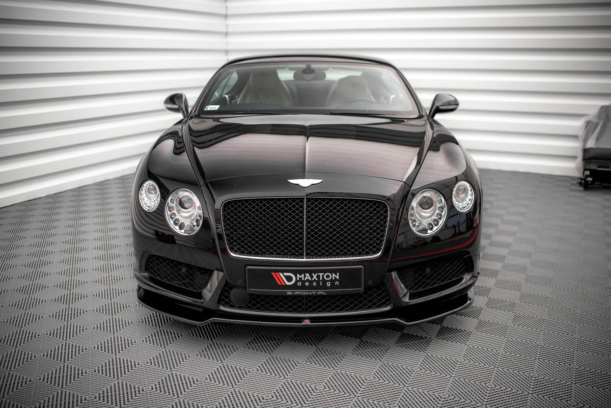 Street+ Spoilerlippe Front Ansatz V.1 passend für Bentley Continental GT V8 S Mk2 schwarz Hochglanz – Ansicht 1