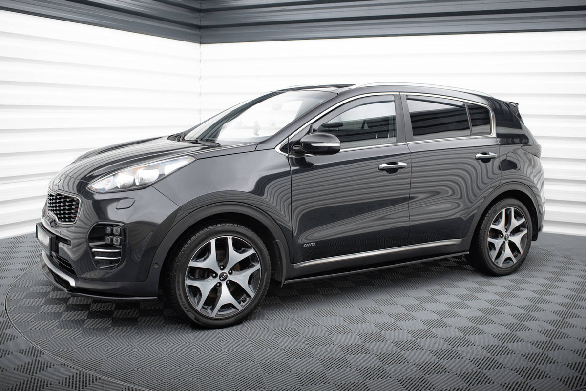 Street+ Seitenschweller Leisten passend für Kia Sportage GT-Line Mk4  schwarz Hochglanz – Ansicht 4