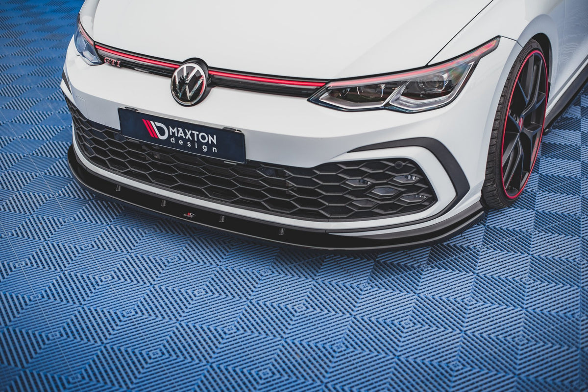 Street+ Spoilerlippe Front Ansatz passend für VW Golf GTI / GTE / GTD / R-Line Mk8 schwarz Hochglanz – Ansicht 1
