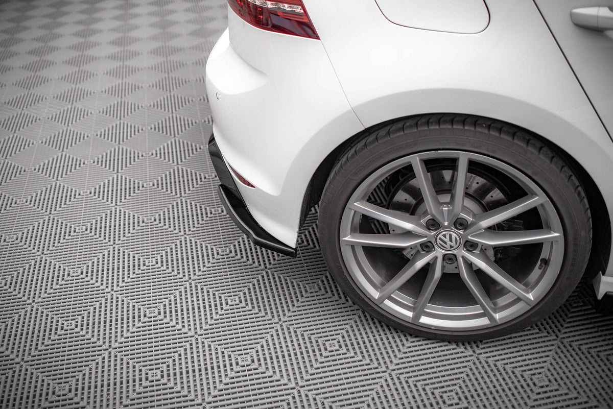 Heck Ansatz Flaps Diffusor V.4 passend für VW Golf R Mk7 schwarz Hochglanz – Ansicht 3