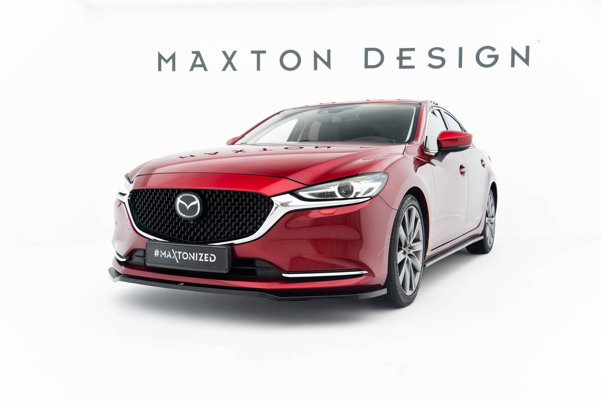 Street+ Spoilerlippe Front Ansatz V.1 passend für Mazda 6 Mk3 Facelift schwarz Hochglanz – Ansicht 5
