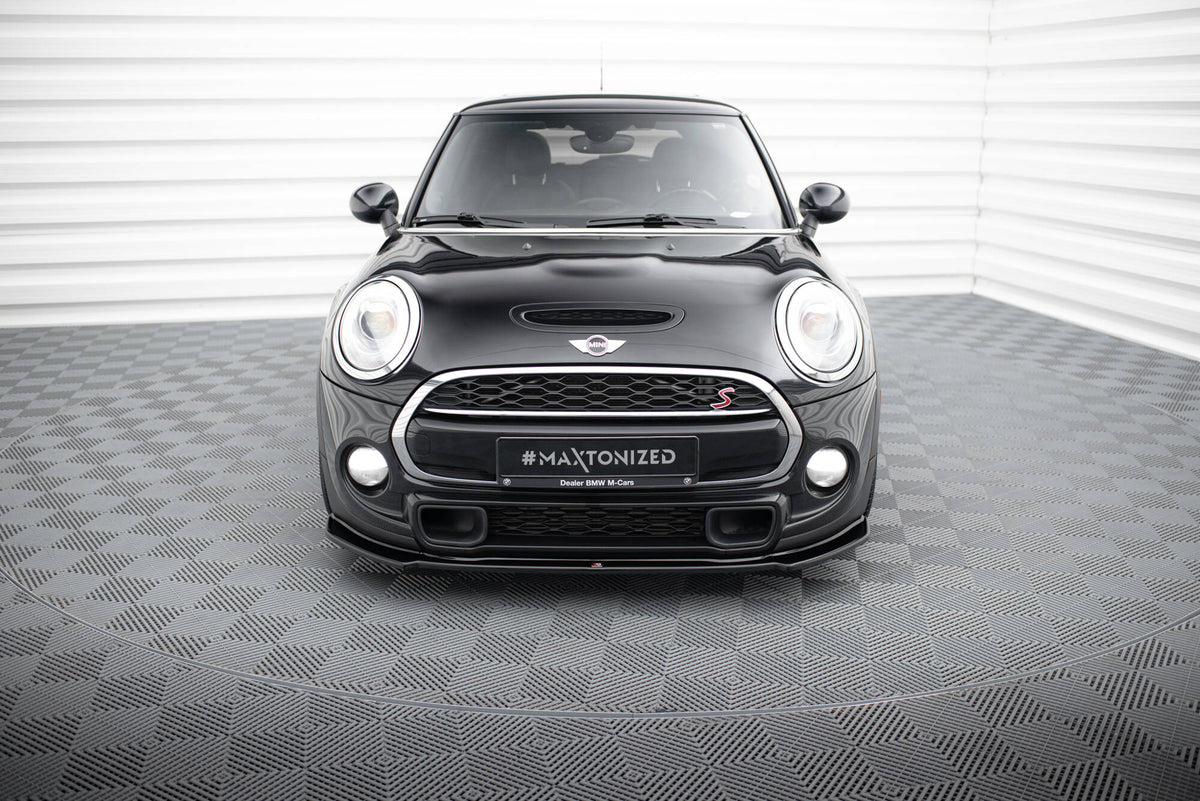Street+ Spoilerlippe Front Ansatz passend für Mini Cooper S F56 / F56 Facelift  schwarz Hochglanz – Ansicht 1