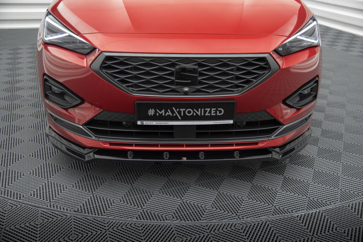Street+ Spoilerlippe Front Ansatz V.2 passend für Seat Tarraco FR Mk1 schwarz Hochglanz – Ansicht 4
