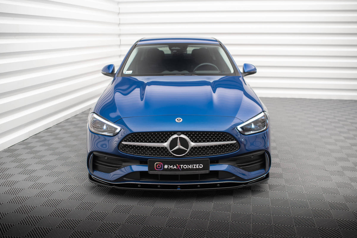 Street+ Spoilerlippe Front Ansatz V.2 passend für Mercedes-Benz C AMG-Line / 43 AMG W206 schwarz Hochglanz – Ansicht 1