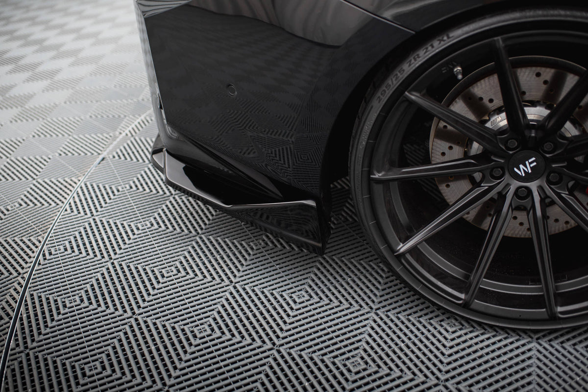 Heck Ansatz Flaps Diffusor V.2 passend für BMW M2 G87 schwarz Hochglanz – Ansicht 4