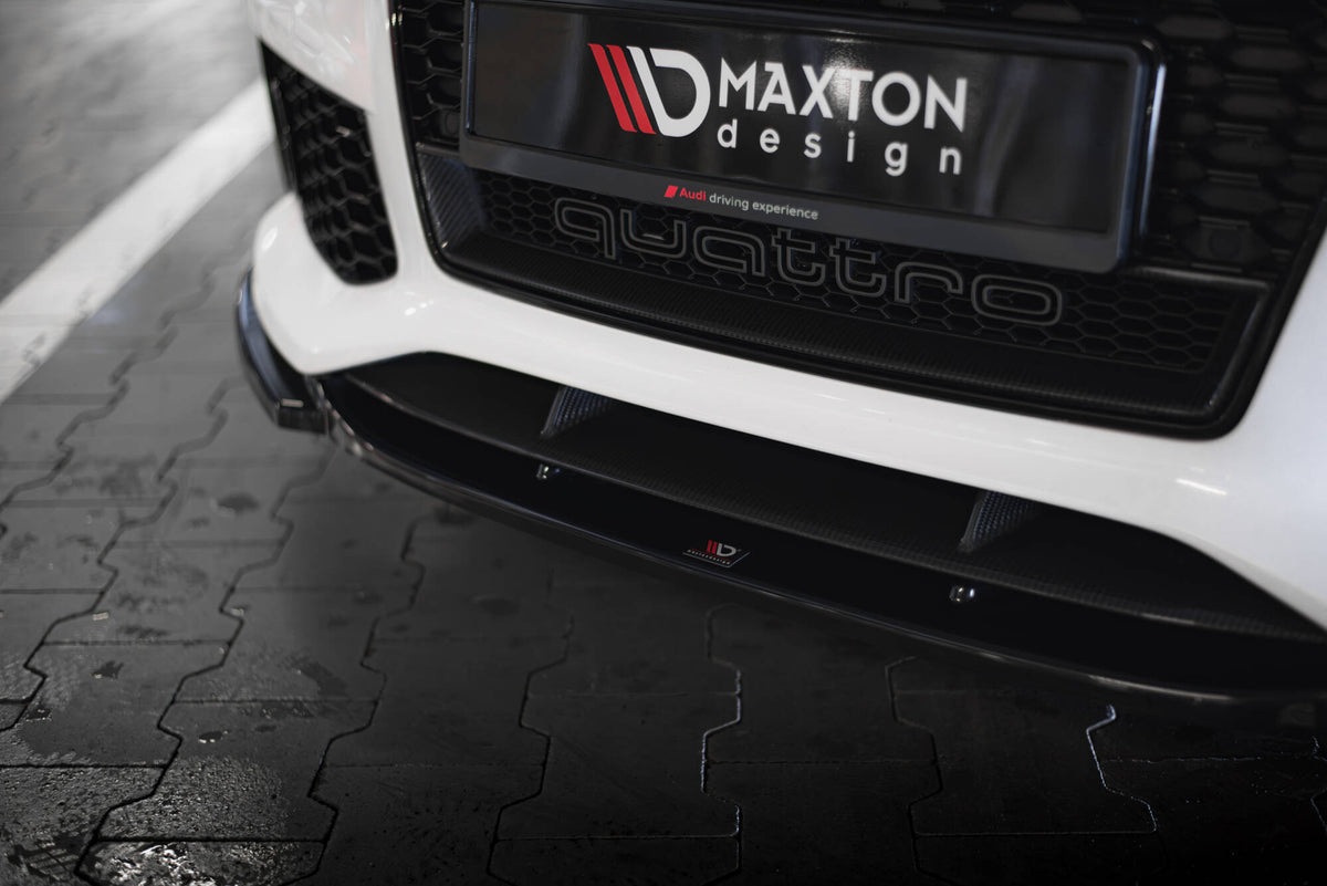 Street+ Spoilerlippe Front Ansatz V.4 passend für Audi RS7 C7 schwarz Hochglanz – Ansicht 5