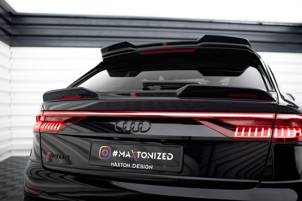 Niedriger Heckspoiler Lippe 3D Audi RSQ8 Mk1 Facelift schwarz Hochglanz – Ansicht 2
