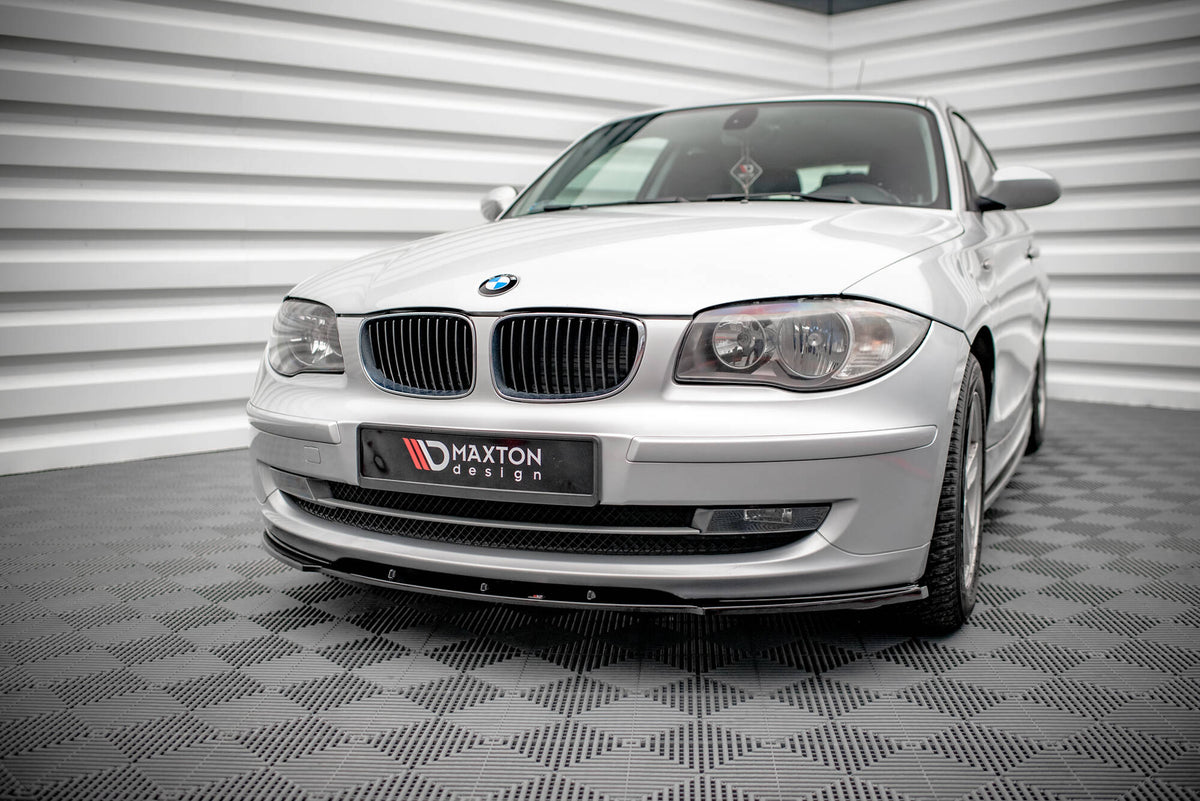 Street+ Spoilerlippe Front Ansatz V.2 passend für BMW 1er E81 Facelift schwarz Hochglanz – Ansicht 3