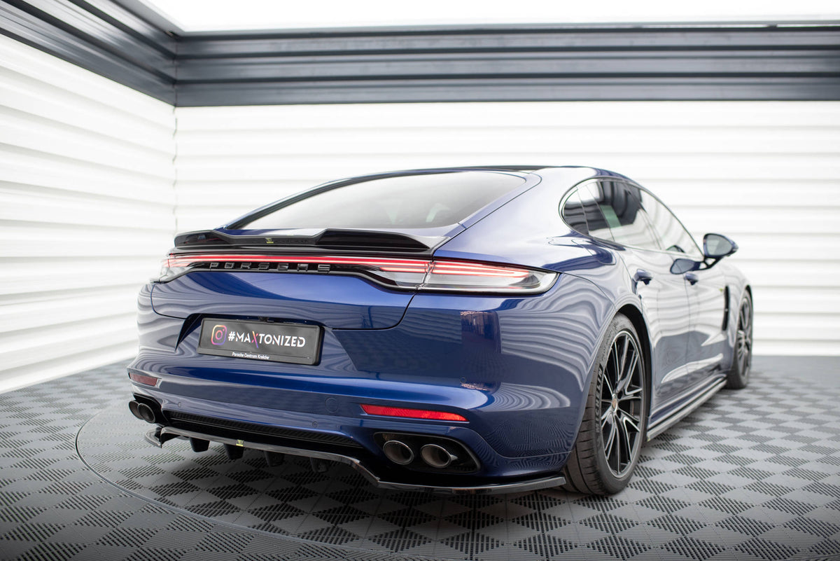 Heckspoiler Lippe 3D Porsche Panamera E-Hybrid 971 Facelift schwarz Hochglanz – Ansicht 1
