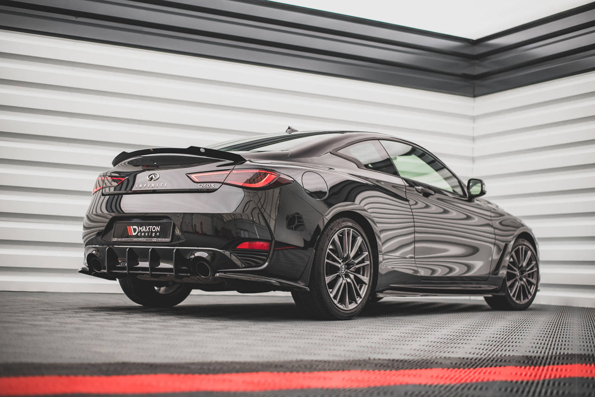 Heckspoiler Lippe Infiniti Q60 S Mk2 schwarz Hochglanz – Ansicht 1