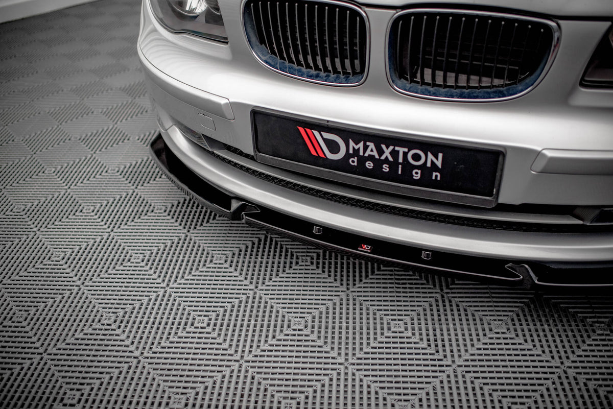 Street+ Spoilerlippe Front Ansatz V.3 passend für BMW 1er E81 Facelift schwarz Hochglanz – Ansicht 4