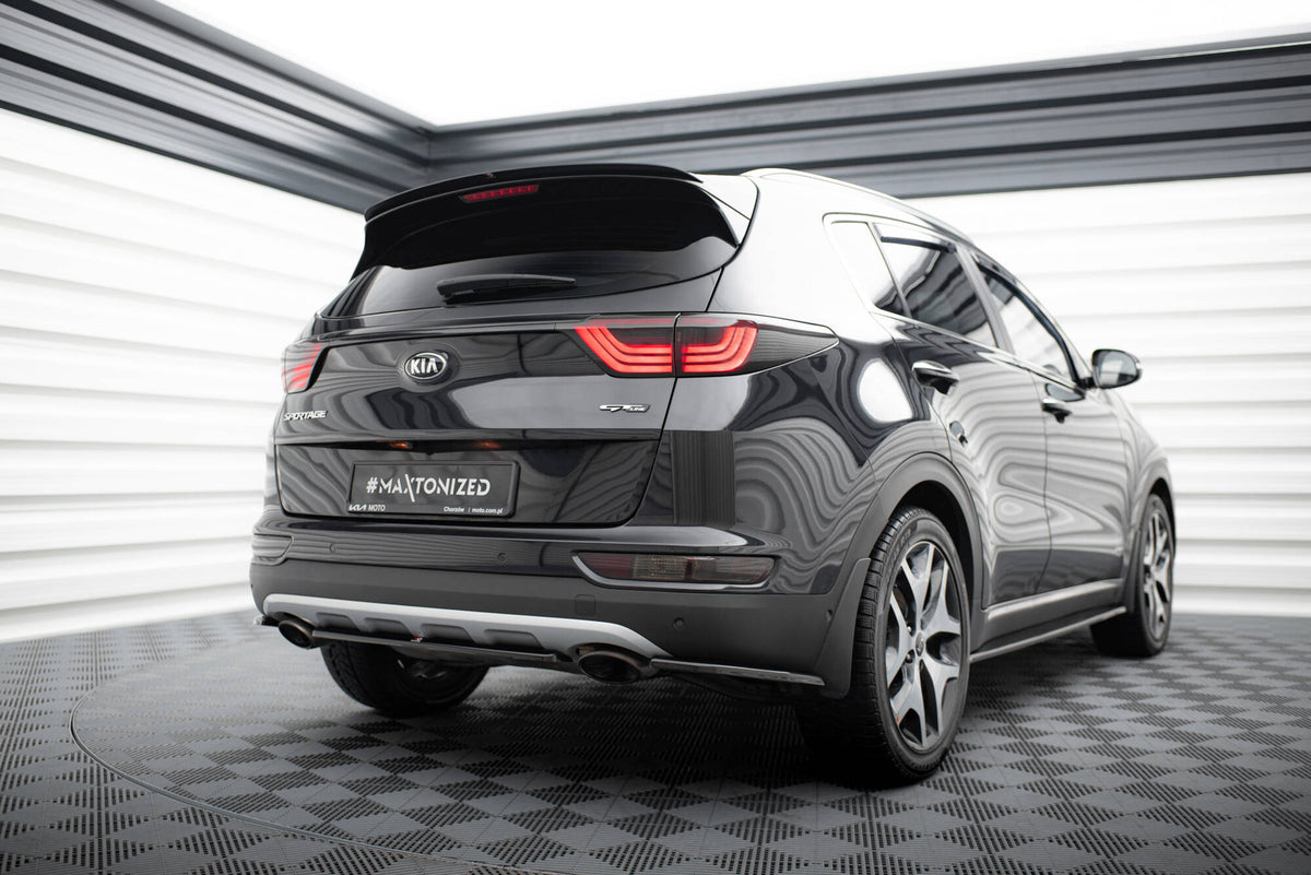 Heck Ansatz Flaps Diffusor passend für KIA SPORTAGE mk4 GT-Line schwarz Hochglanz – Ansicht 3