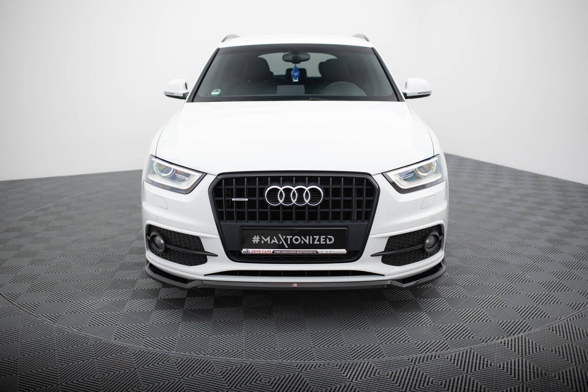 Street+ Spoilerlippe Front Ansatz V.2 passend für Audi Q3 S-line 8U schwarz Hochglanz – Ansicht 1